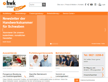 Tablet Screenshot of hwk-schwaben.de